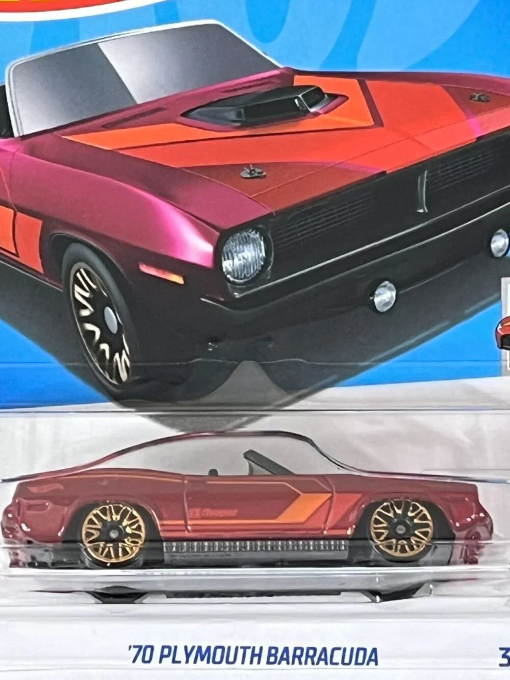 Hot Wheels '70 Plymouth Barracuda Red HW Roadsters 1:64